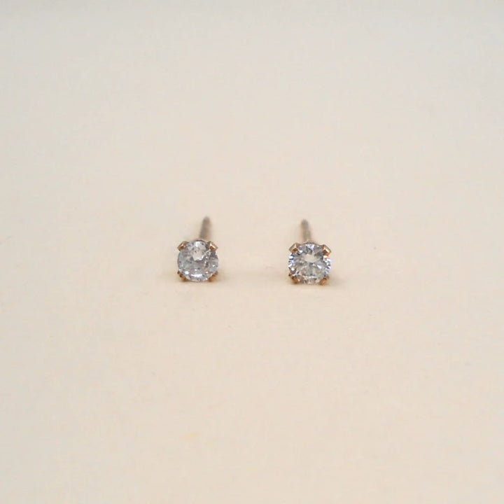 CZ Stud Earrings- Gold Filled
