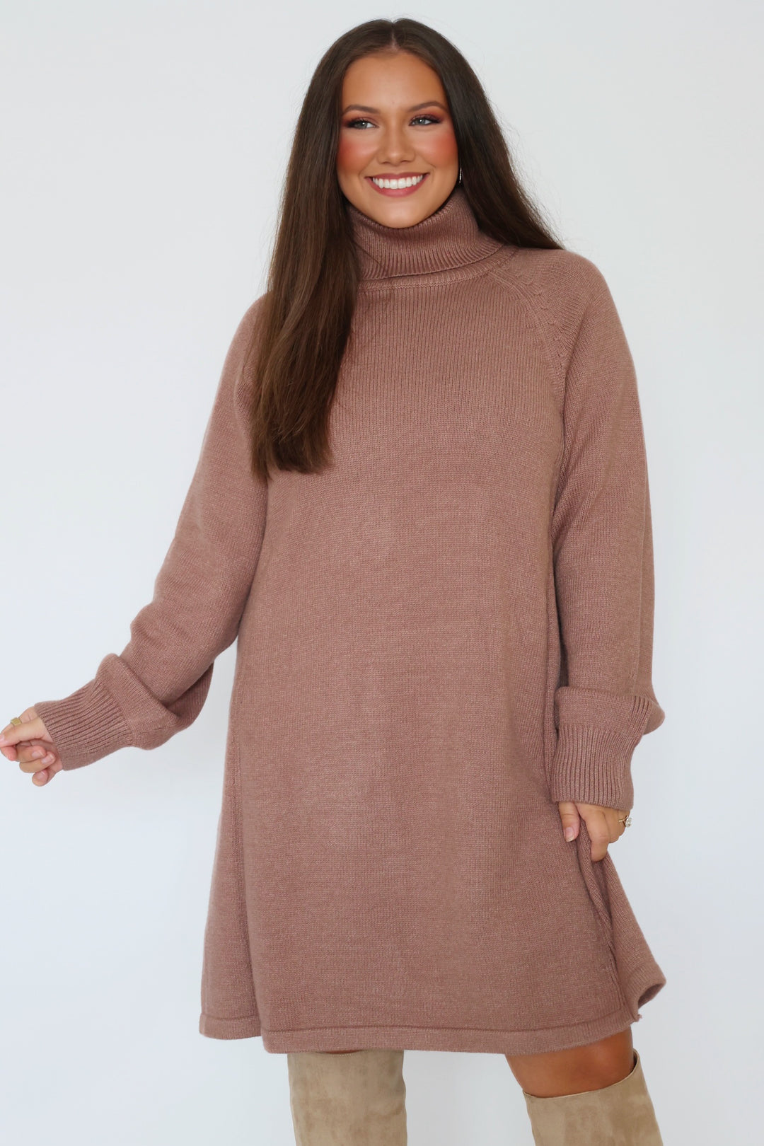 Celia Turtleneck Sweater Dress