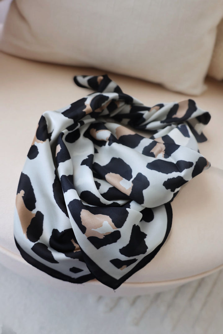 Leopard Satin Scarf