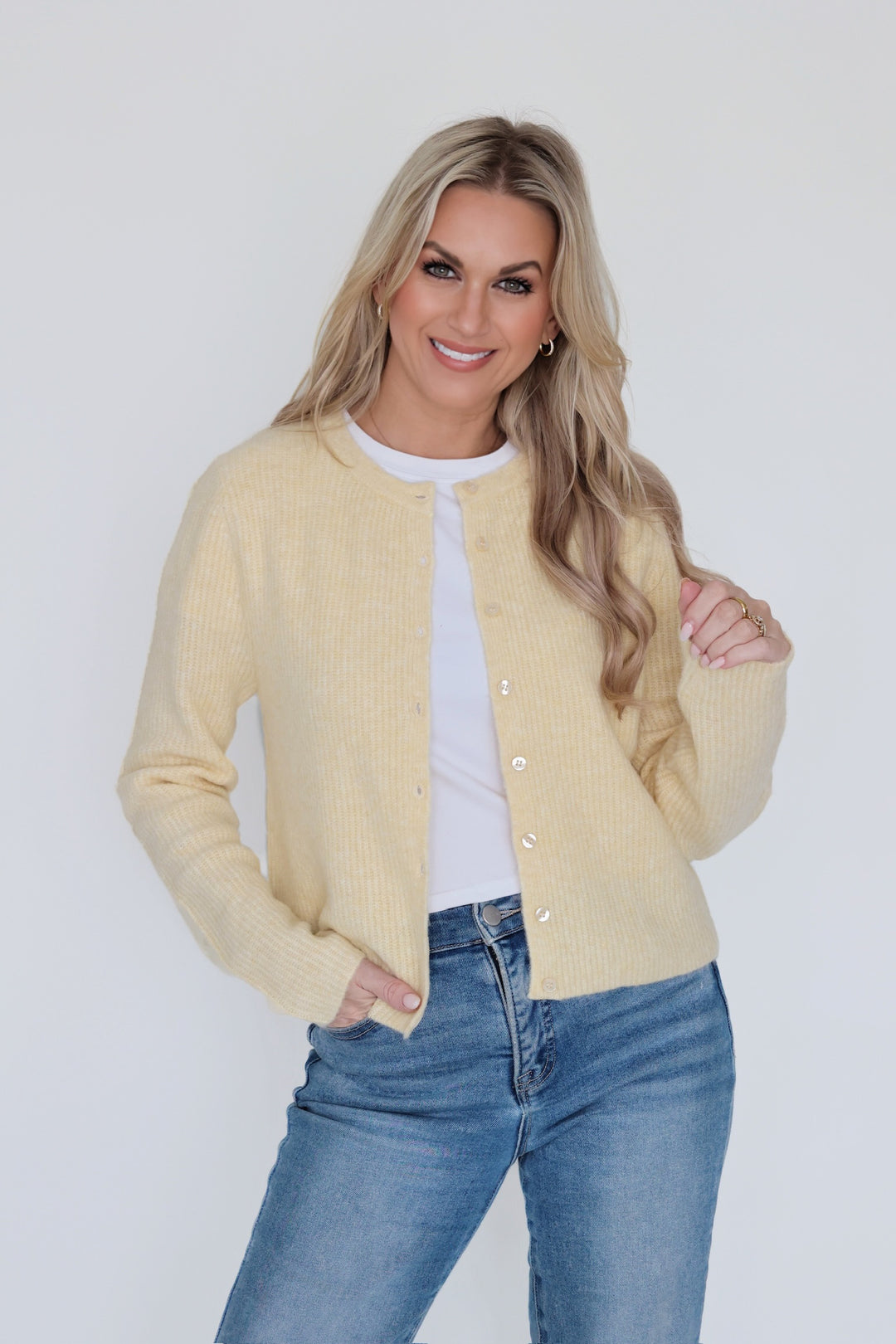 Medina Cardigan- Custard