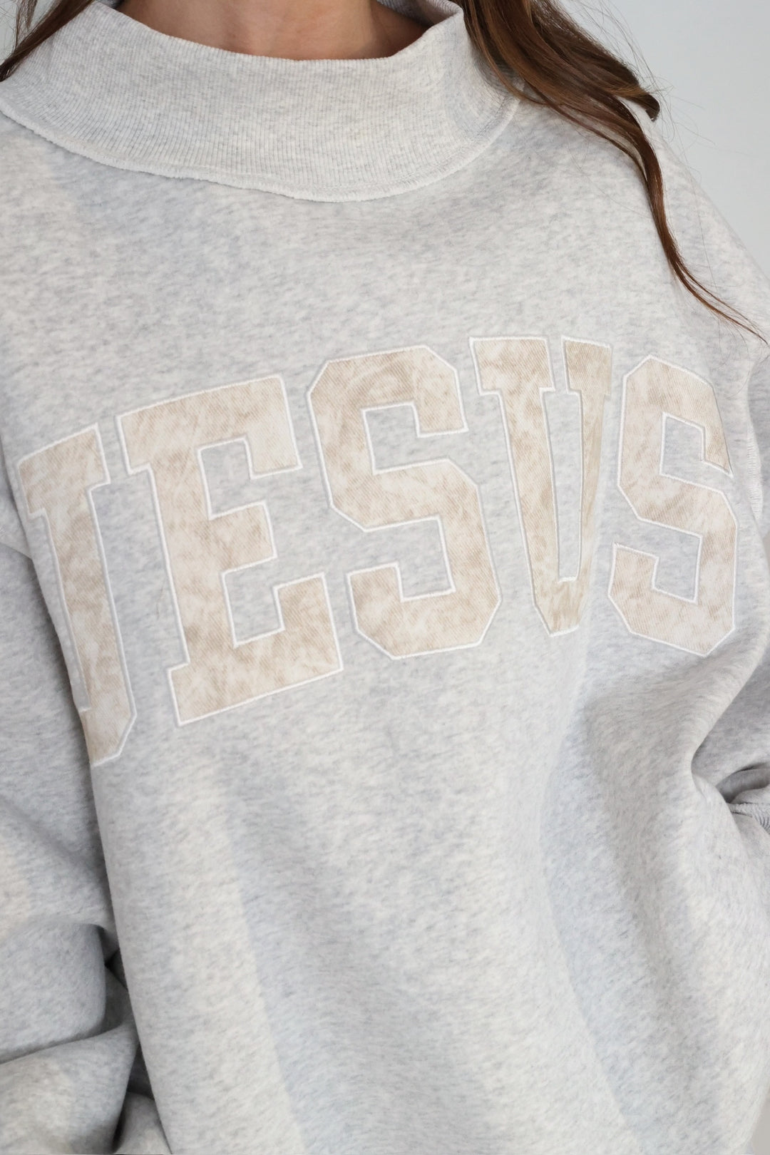 Camo Jesus Mock Neck