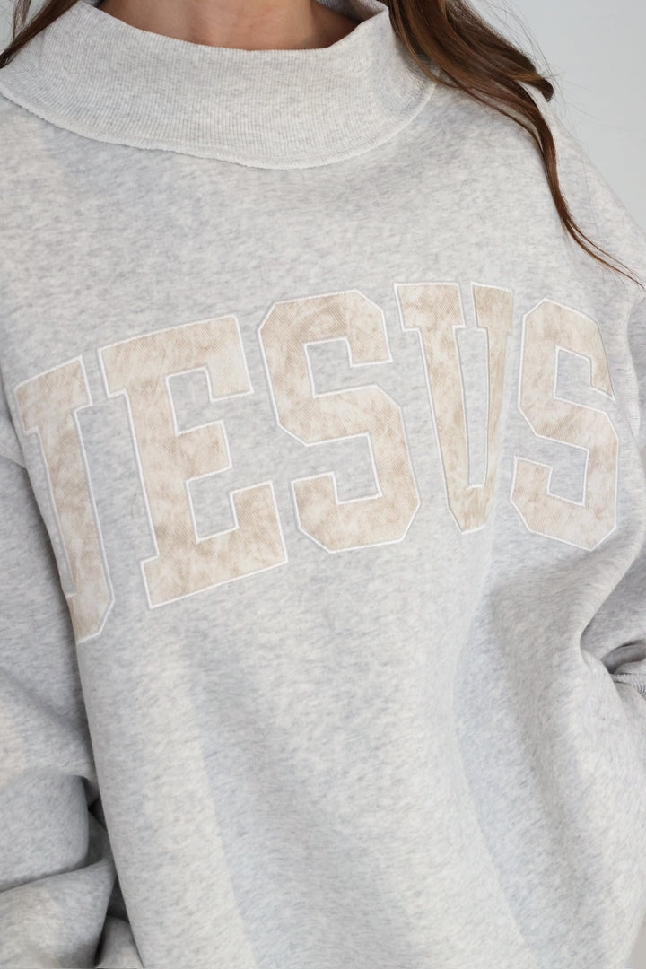 Camo Jesus Mock Neck