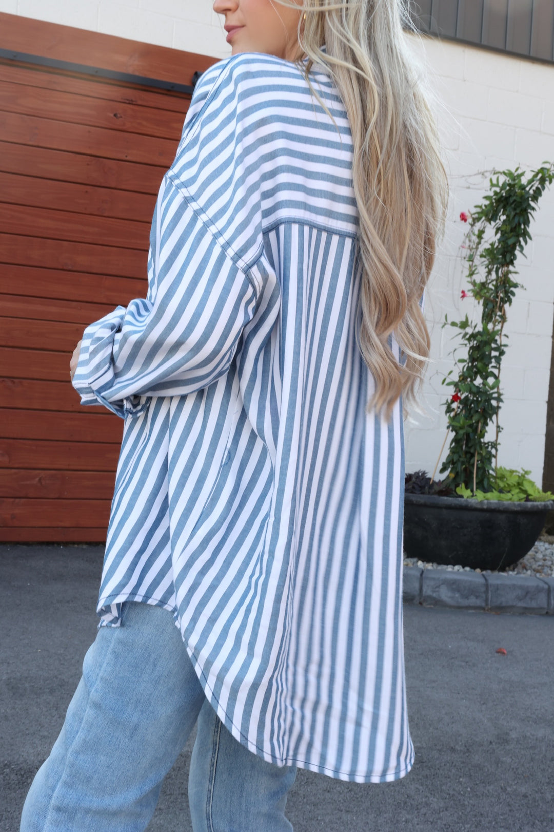 Jenna Stripe Button Down