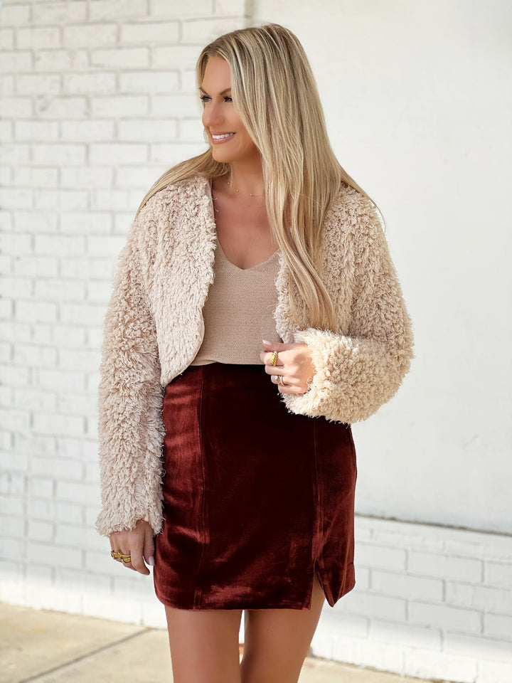 Janae Faux Fur Cropped Jacket (FINAL SALE)