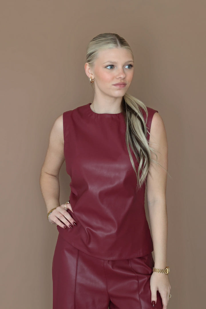 Shaunee Leather Top