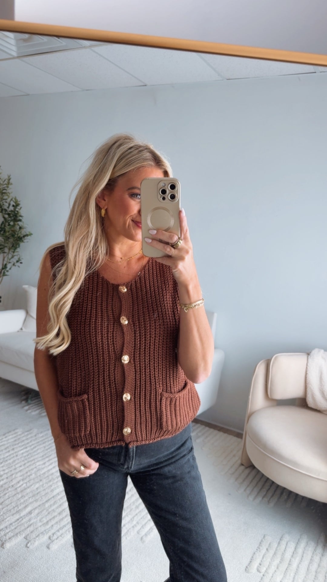 Scandal Sweater Vest- Coco