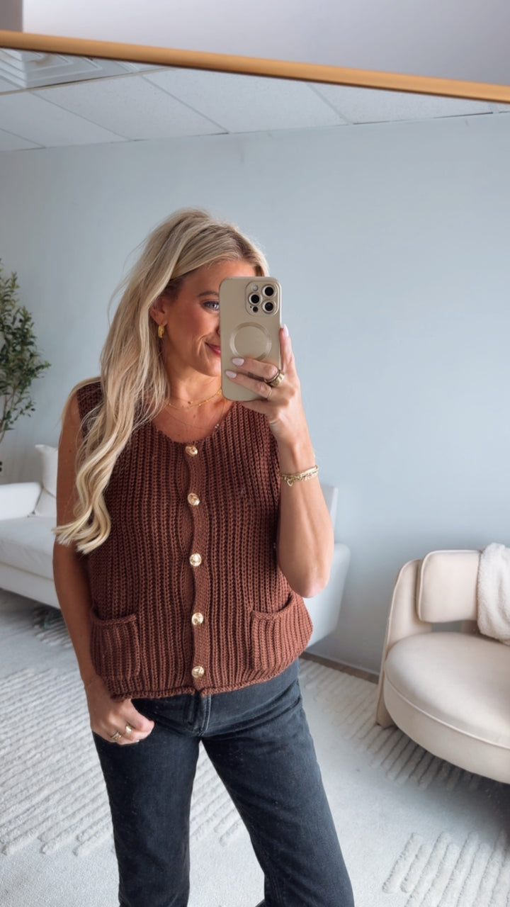 Scandal Sweater Vest- Coco
