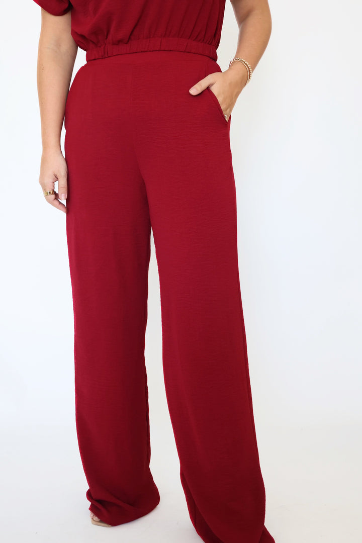 Market Find Pants- Burgundy (FINAL SALE)