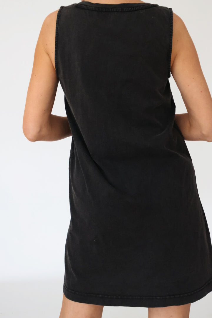 Sloane V-Neck Mini Dress - Black