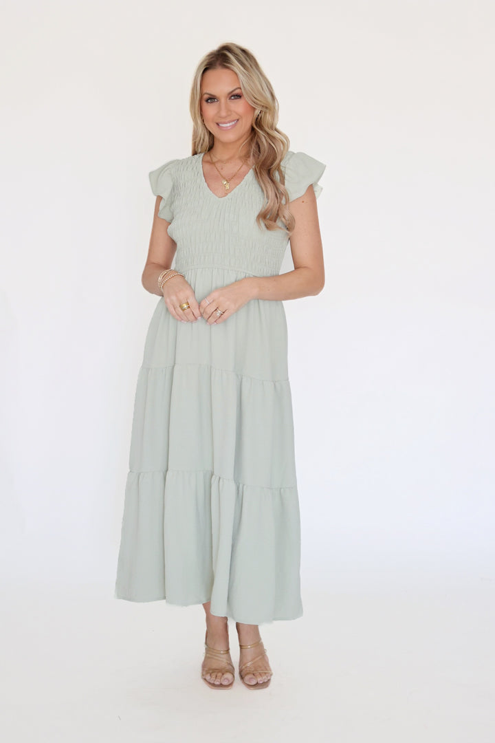 Robin Midi Dress- Sage