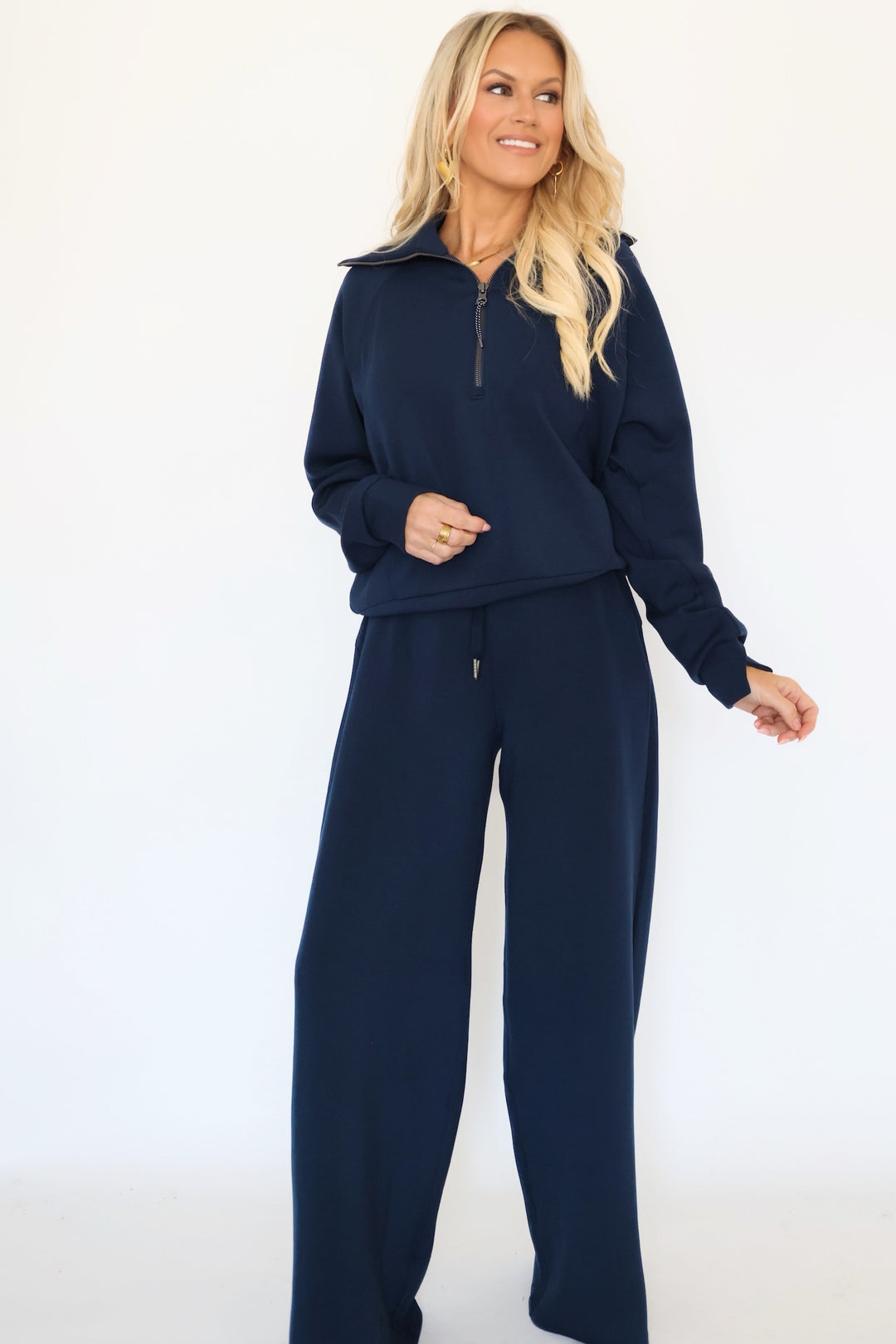 SPANX AirEssentials Wide Leg Pant - Navy