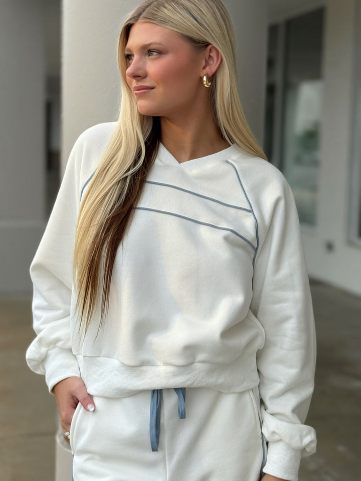 Lyla Piped Lounge Top