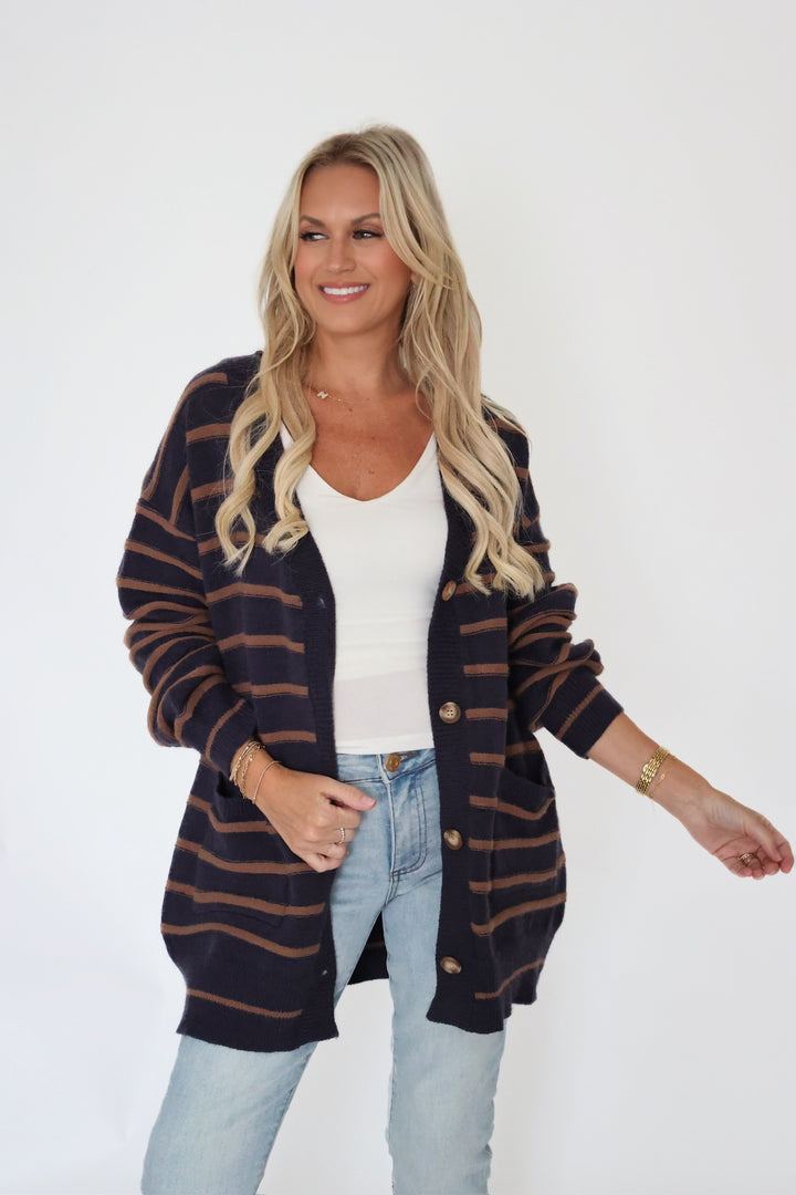 Cozy Days Cardigan - Navy