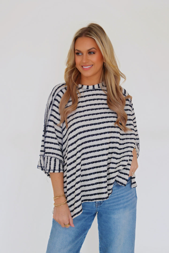 Kara Top- Navy