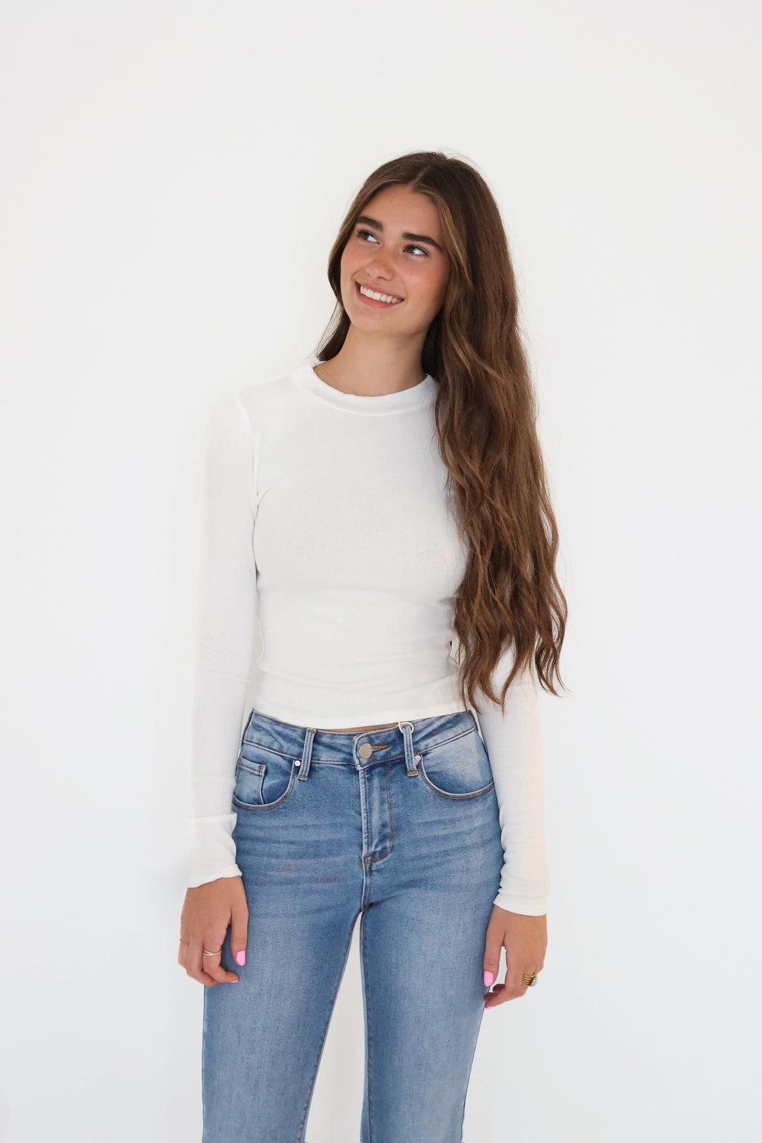 Rohnan Crewneck Top - White
