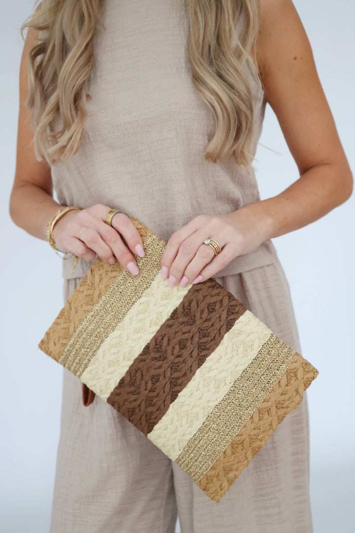 Straw Envelope Clutch