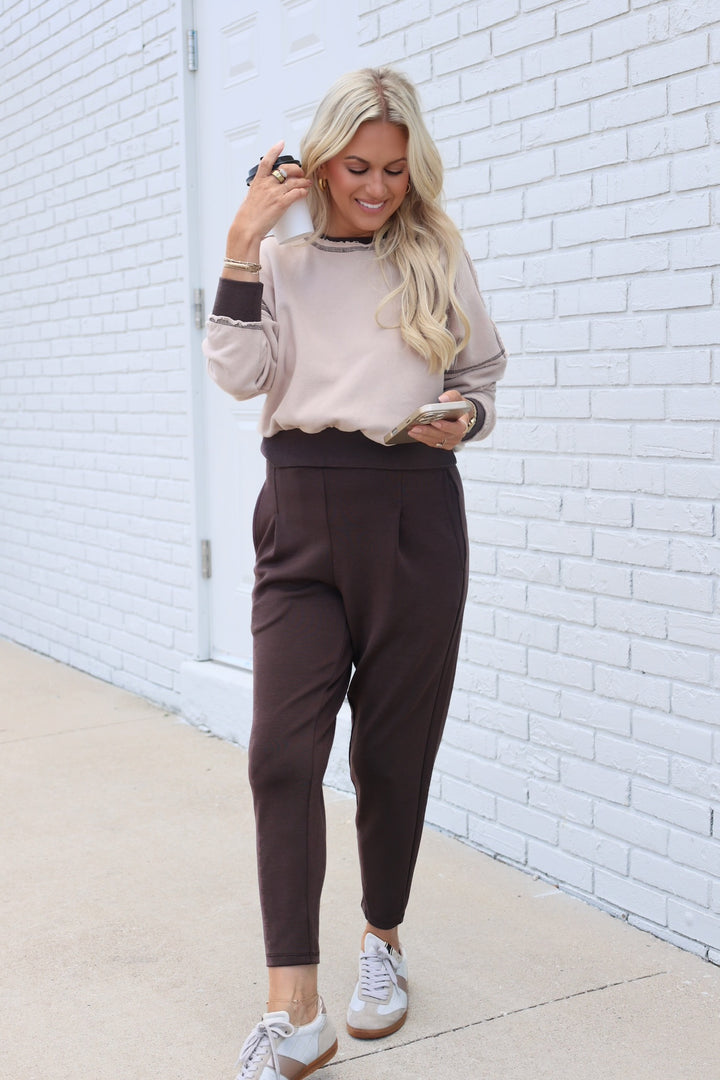 EcoWash Sweatshirt- Espresso