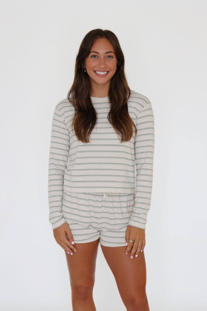 Evergreen Stripe Short