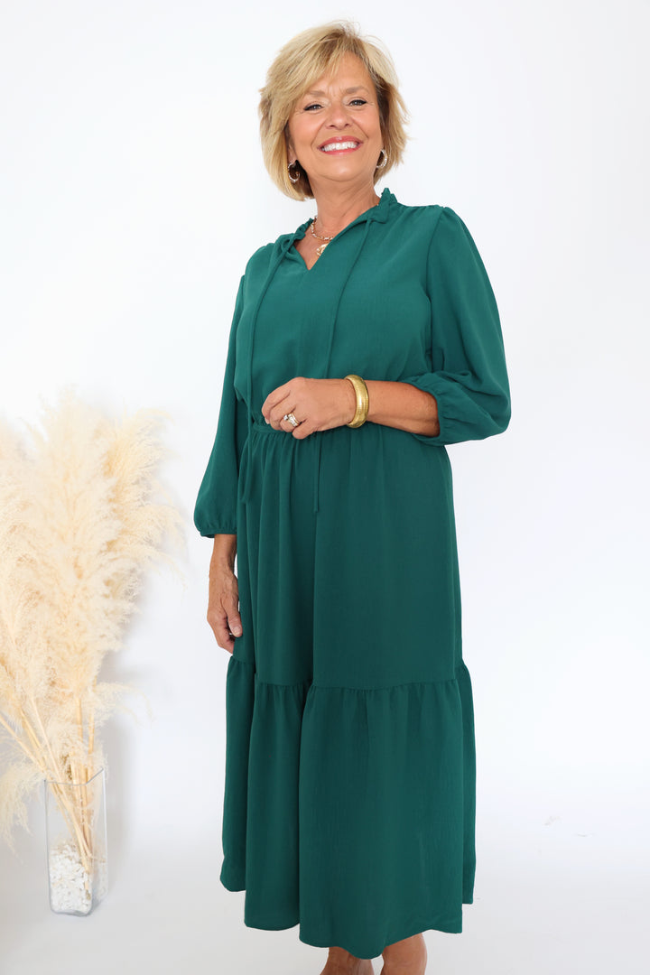 Any Occasion Dress- Hunter Green