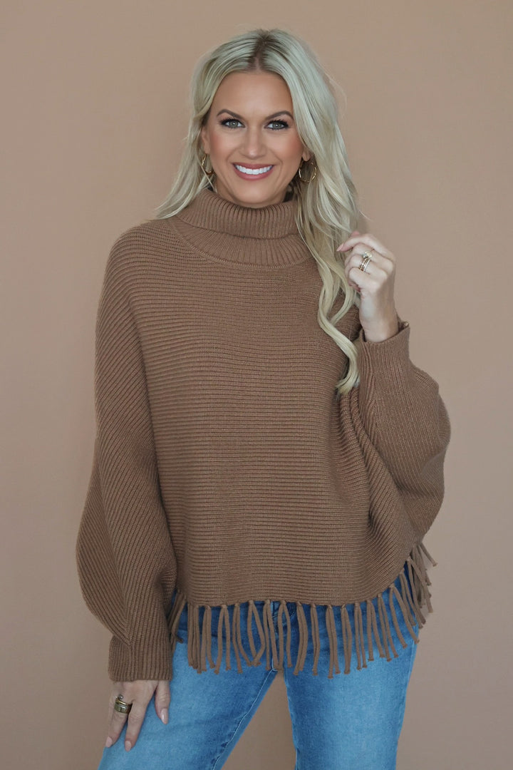 Freya Fringe Turtleneck