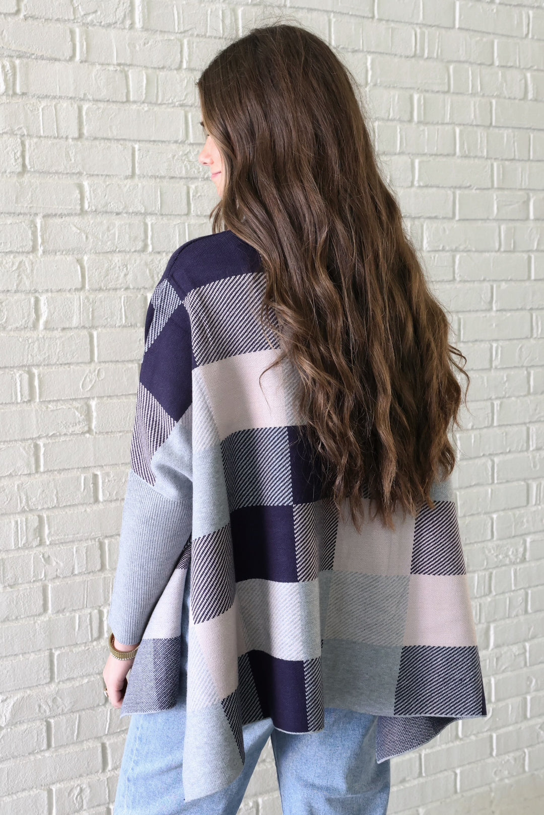 Loren Colorblock Poncho