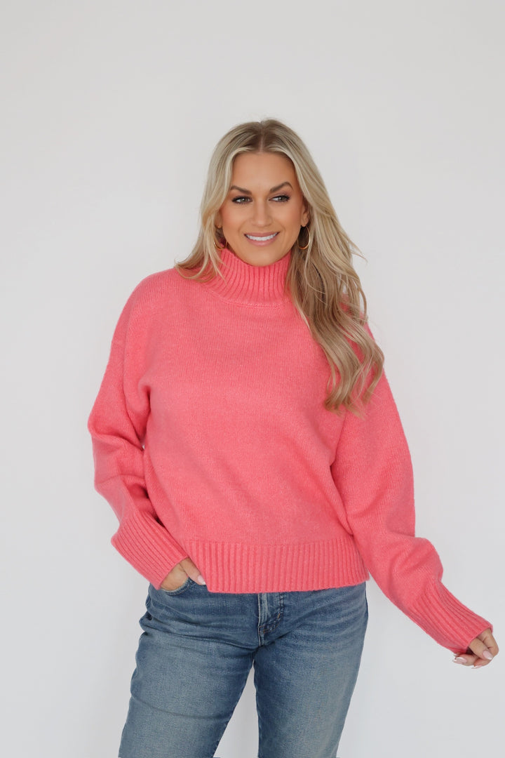 Alina Sweater- Taffy Pink