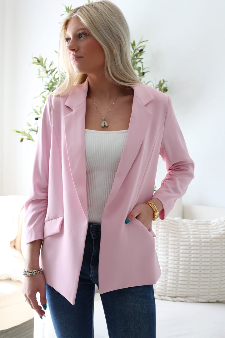 Boardroom Blazer- Pink Sorbet