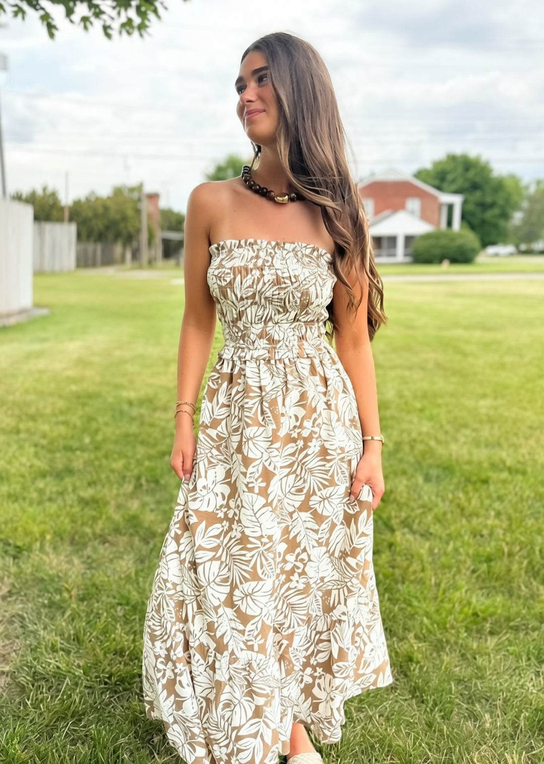 Maui Strapless Midi Dress