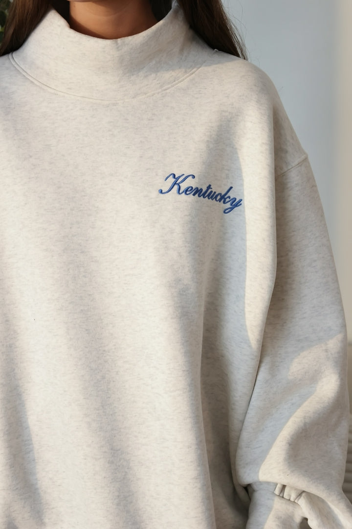 Kentucky Embroidered Mock Neck