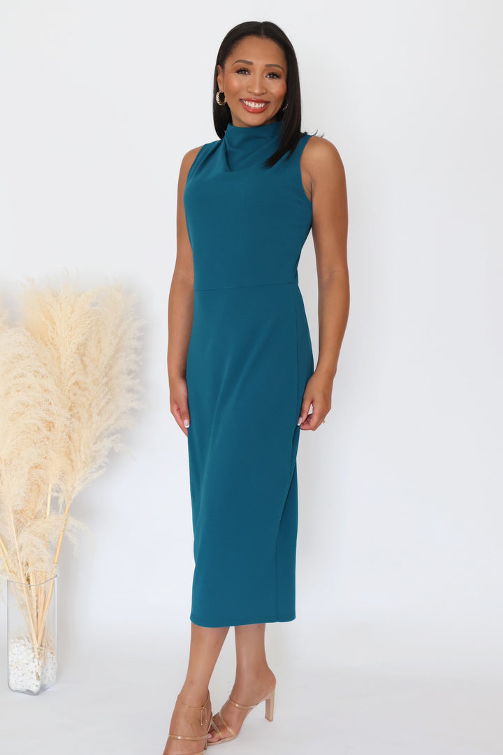 Reason To Celebrate Midi Dress - Teal (FINAL SALE)