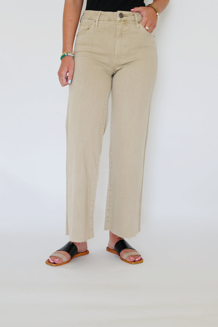Meg High Rise Fab Ab- Biscuit