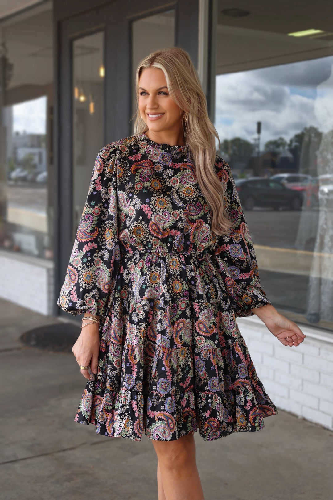 Hannah Paisley Dress
