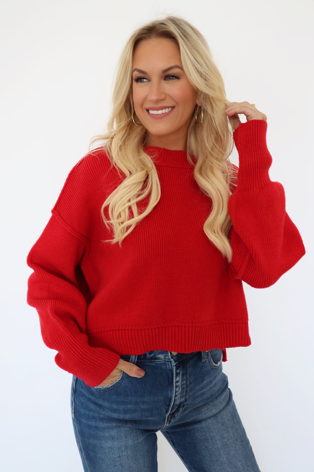 Britt Sweater- Red