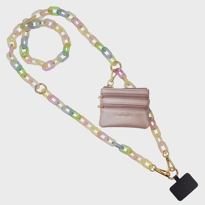 Clip & Go Ice Chain With Pouch - Rainbow & Pink