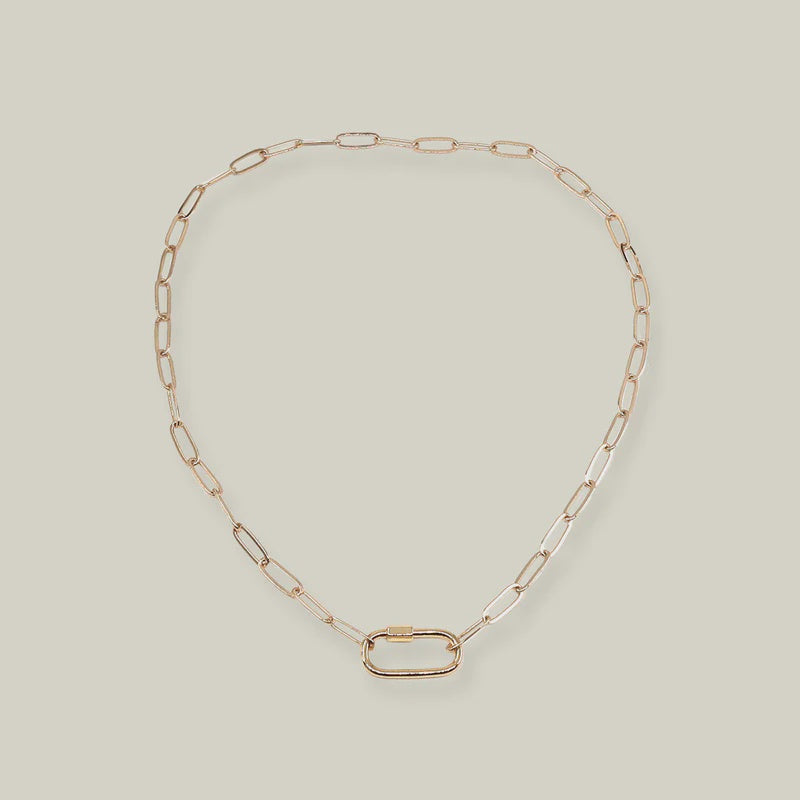 Carabiner Necklace- Gold Plated