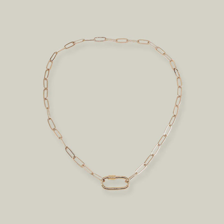 Carabiner Necklace- Gold Plated