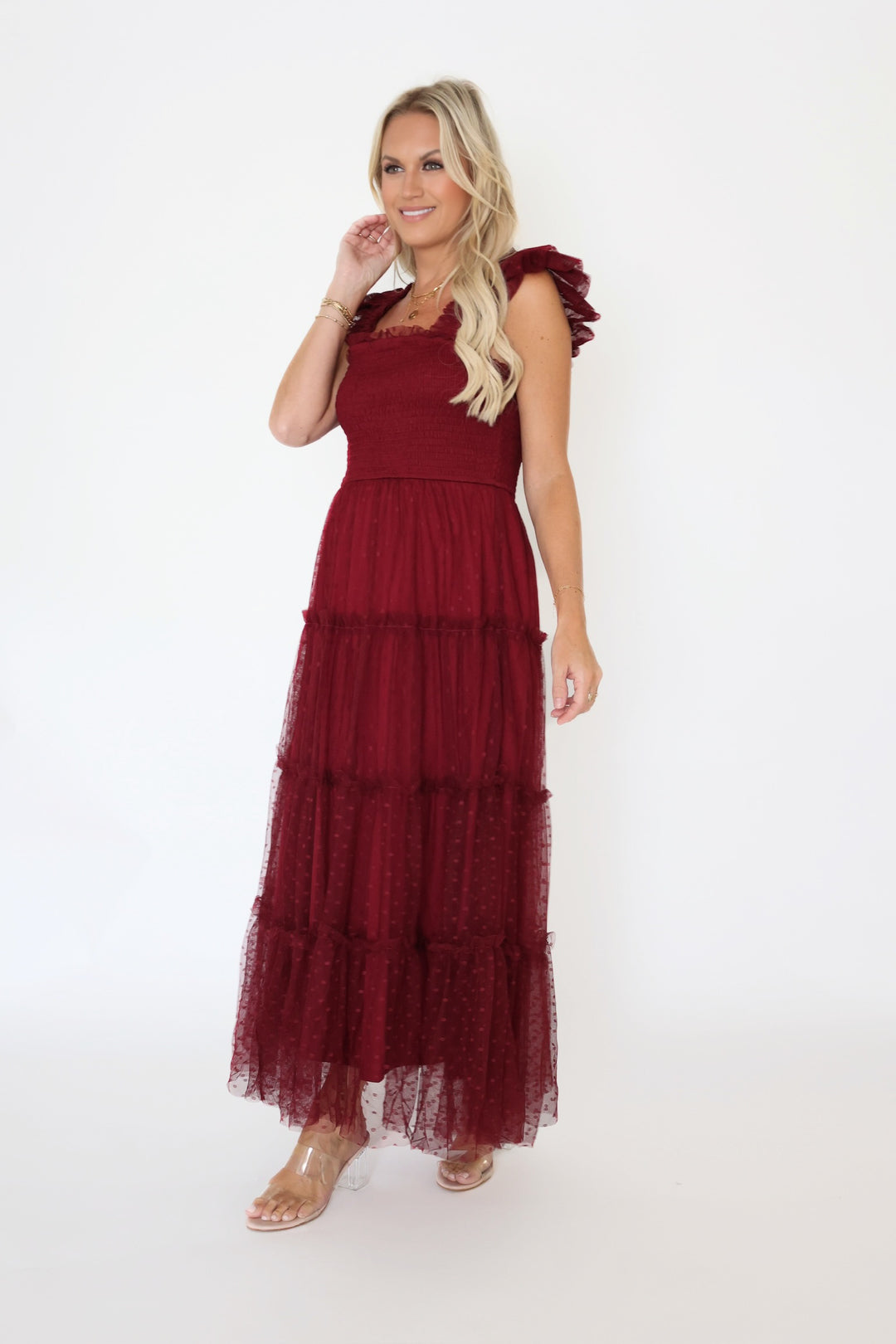 Bridgerton Midi Dress- Wine