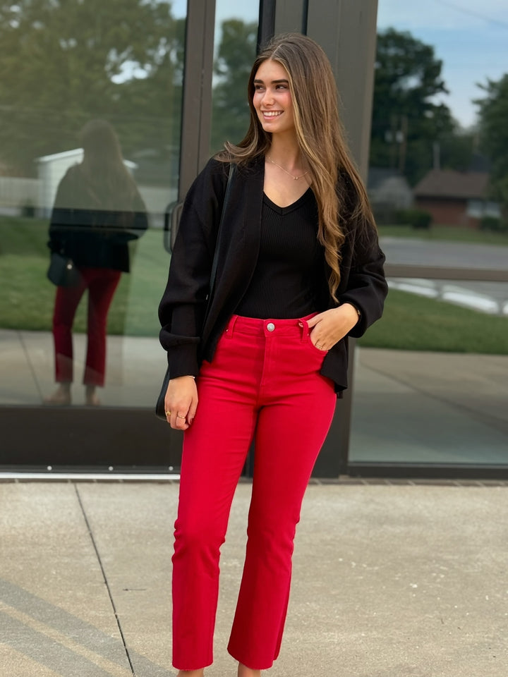 Kelsey High Rise- Ruby Red