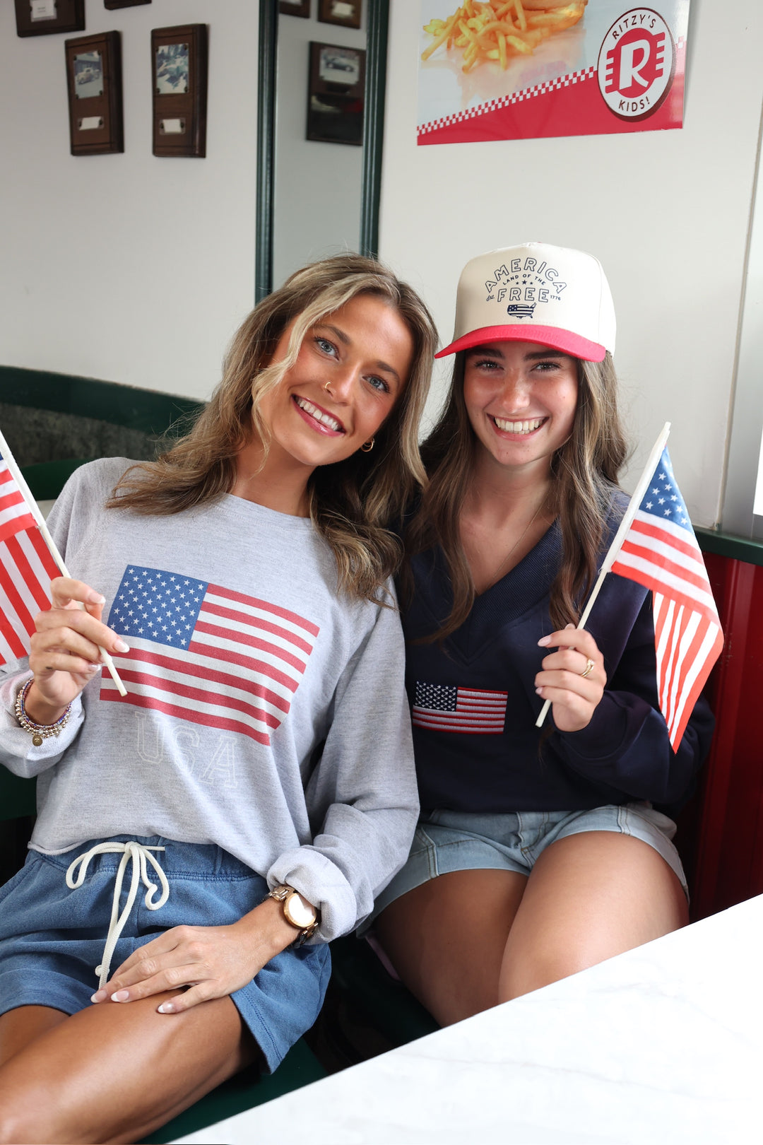 Old Glory V-Neck Sweatshirt