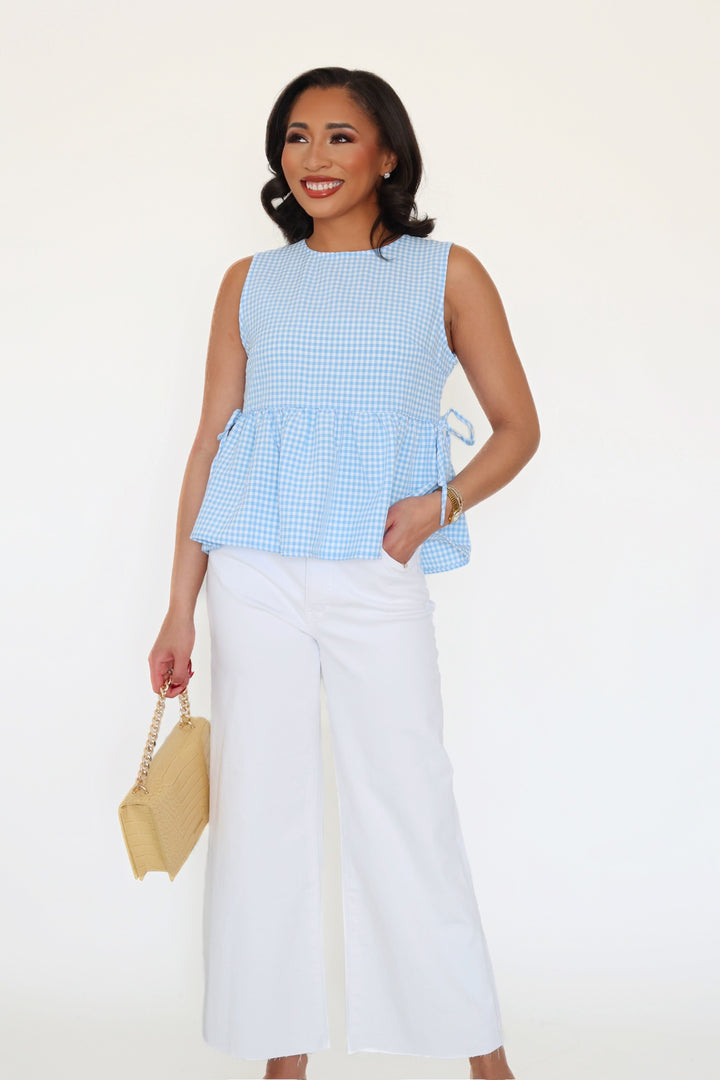 Liza Gingham Top