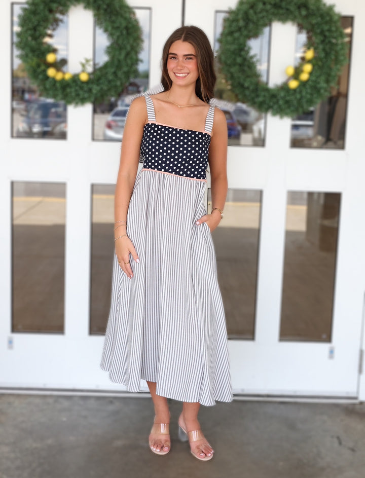 Margot Tie Strap Midi Dress