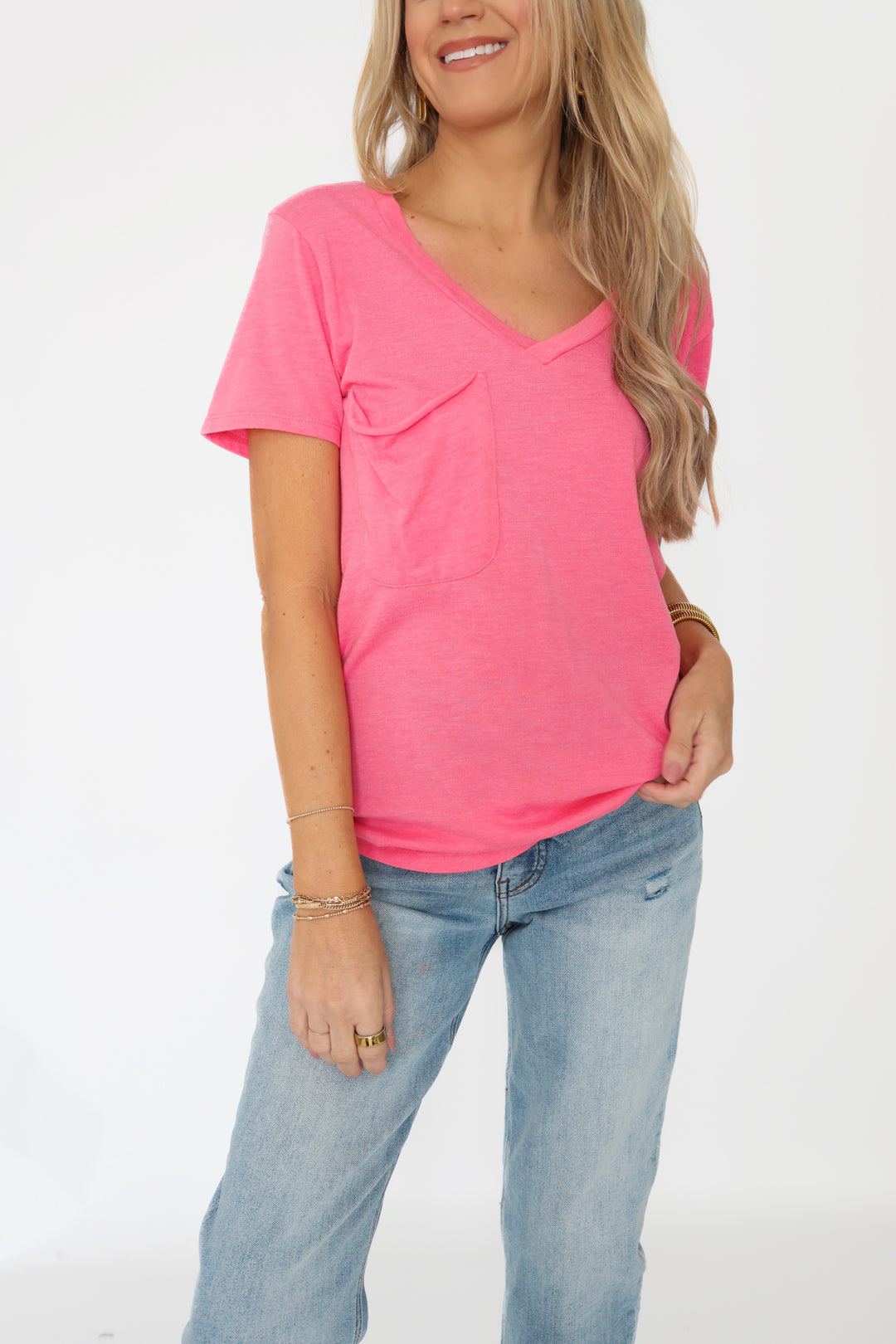 The Pocket Tee - Disco Pink