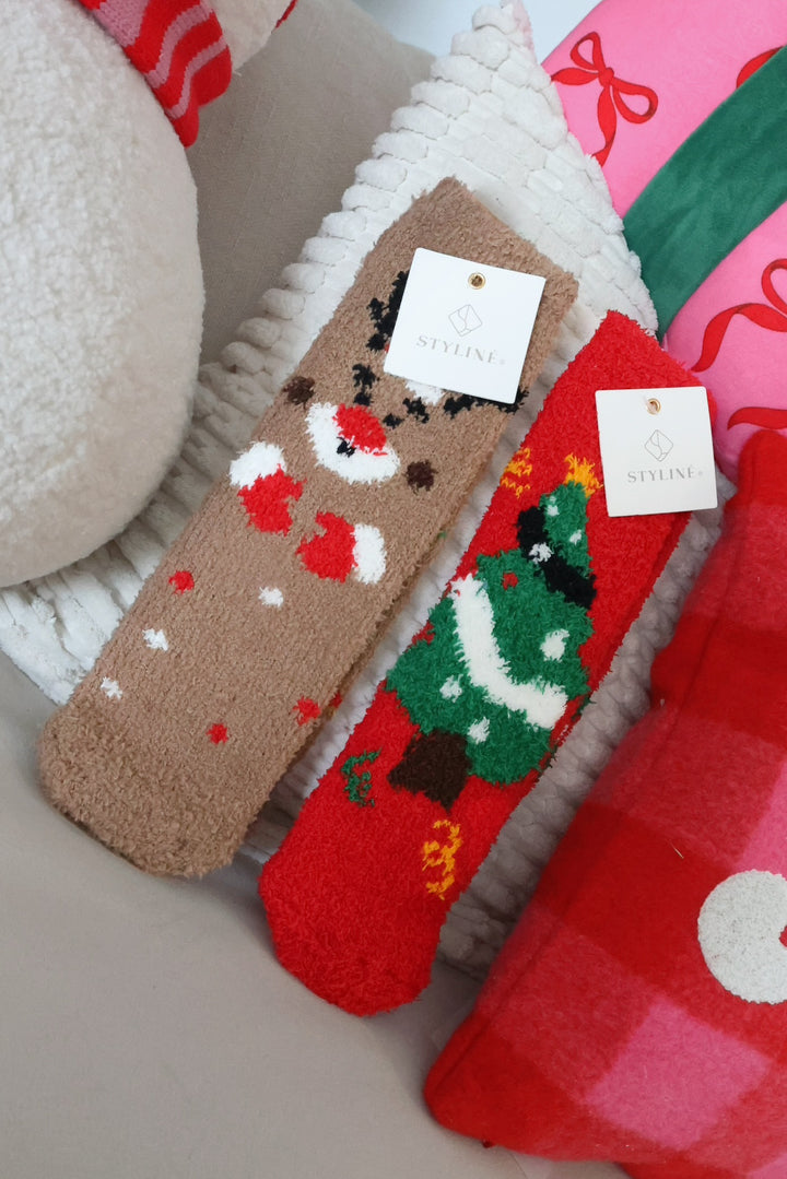 Fuzzy Christmas Socks