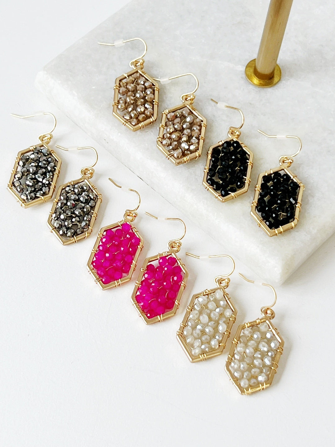 Jordan Beaded Drop Earrings