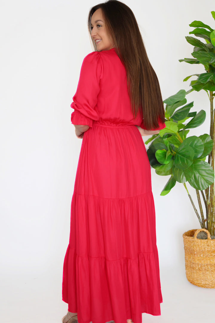 Rory Maxi Dress- Cherry (FINAL SALE)