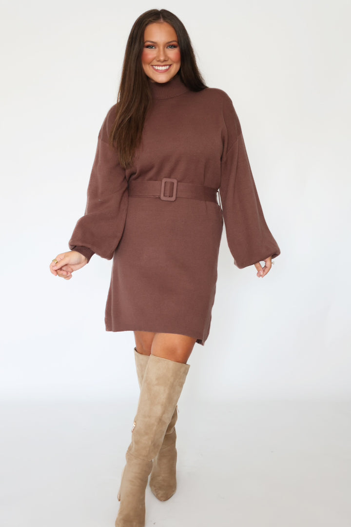 Quinn Belted Sweater Dress