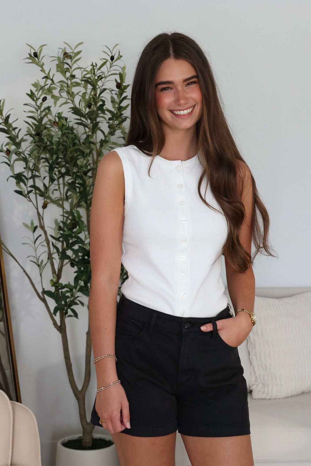 Abby Button Tank