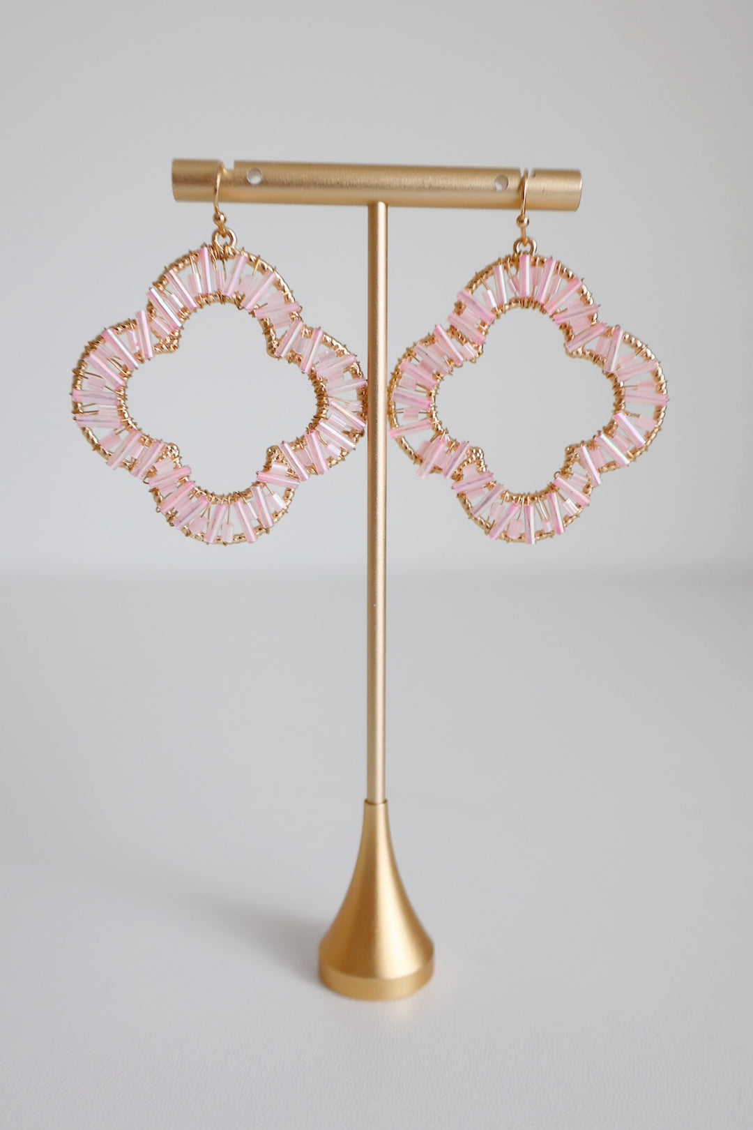 Beads Of Clover Earrings