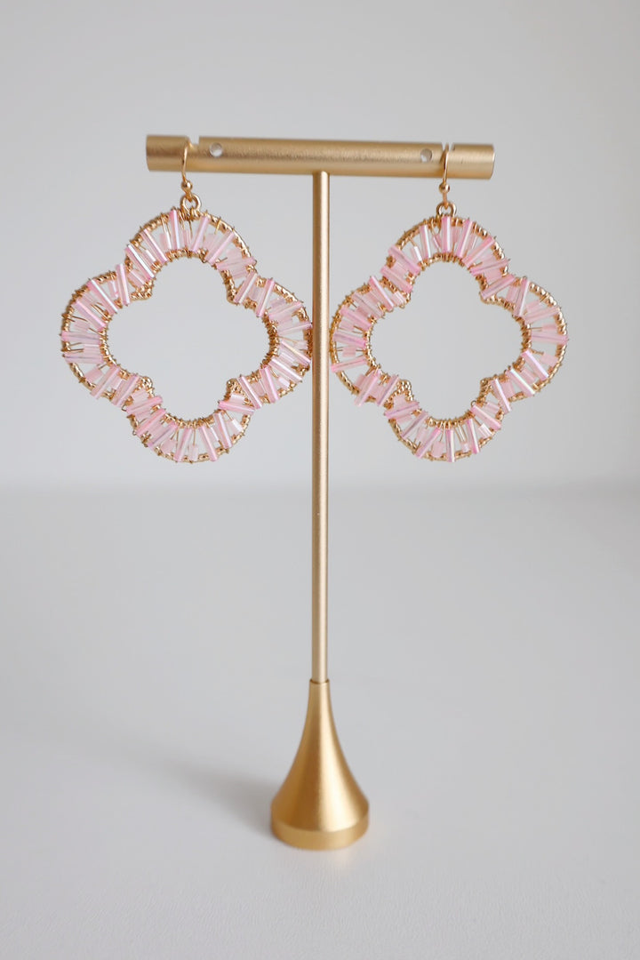 Beads Of Clover Earrings