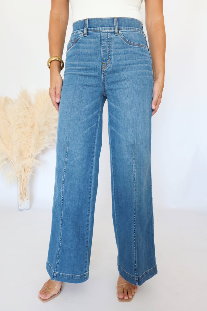 SPANX Seamed Front Wide Leg Jeans